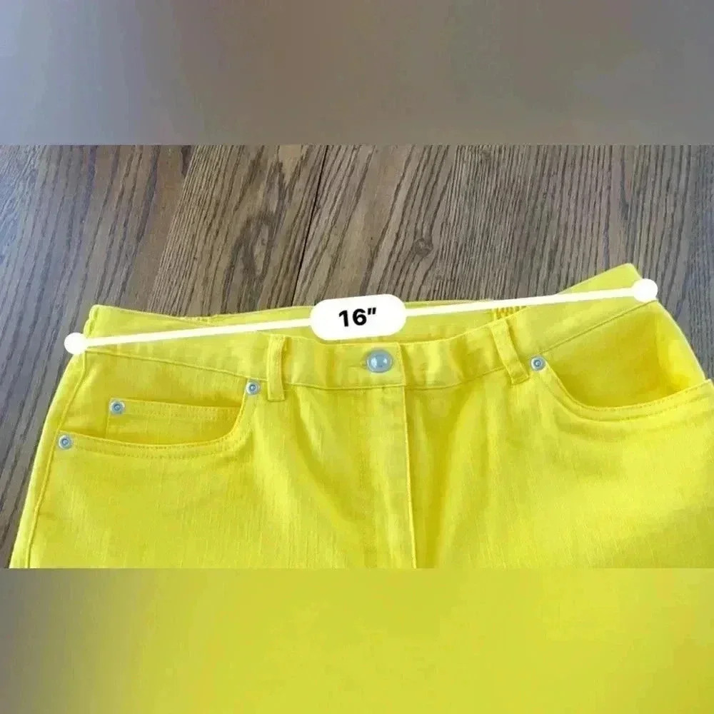Ruby Rd Bright Yellow Jeans New Without Tags Size 10 - Picture 8 of 10